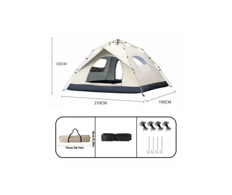 Outdoor Automatic Quick-opening Tent Automatic Rainproof Sunshine-proof Tent Fishing Beach Sunshine Shelter 4 person tents