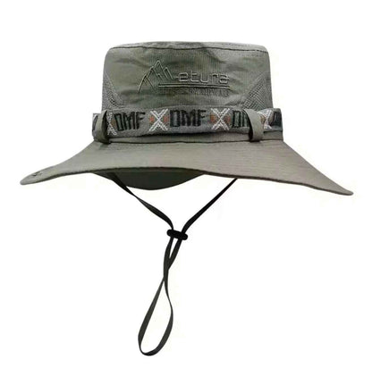 Summer Bucket Hat for Men - Outdoor UV Protection Wide Brim Panama Safari Hunting Hiking Mesh Fisherman Beach Cap
