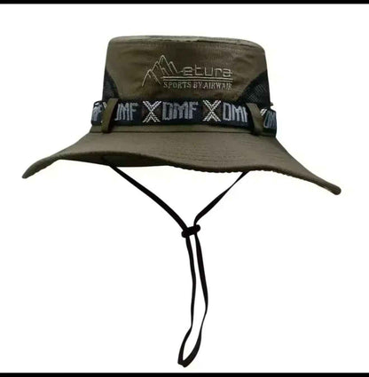 Summer Bucket Hat for Men - Outdoor UV Protection Wide Brim Panama Safari Hunting Hiking Mesh Fisherman Beach Cap