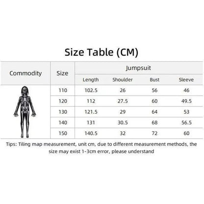 Halloween Costume Skeleton Tight Fitting Costume Ghost Cosplay Hooded Jumpsuit Children&
