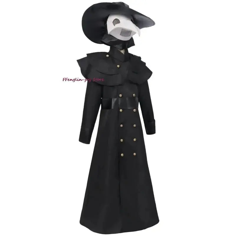 2025 New Halloween Medieval Hooded Robe Plague Doctor Costume Mask Hat for Men Monk Cosplay Steampunk Priest Horror Wizard C ❤ ❤ Novara Shop