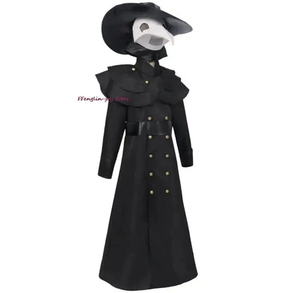 2025 New Halloween Medieval Hooded Robe Plague Doctor Costume Mask Hat for Men Monk Cosplay Steampunk Priest Horror Wizard C ❤ ❤ Novara Shop
