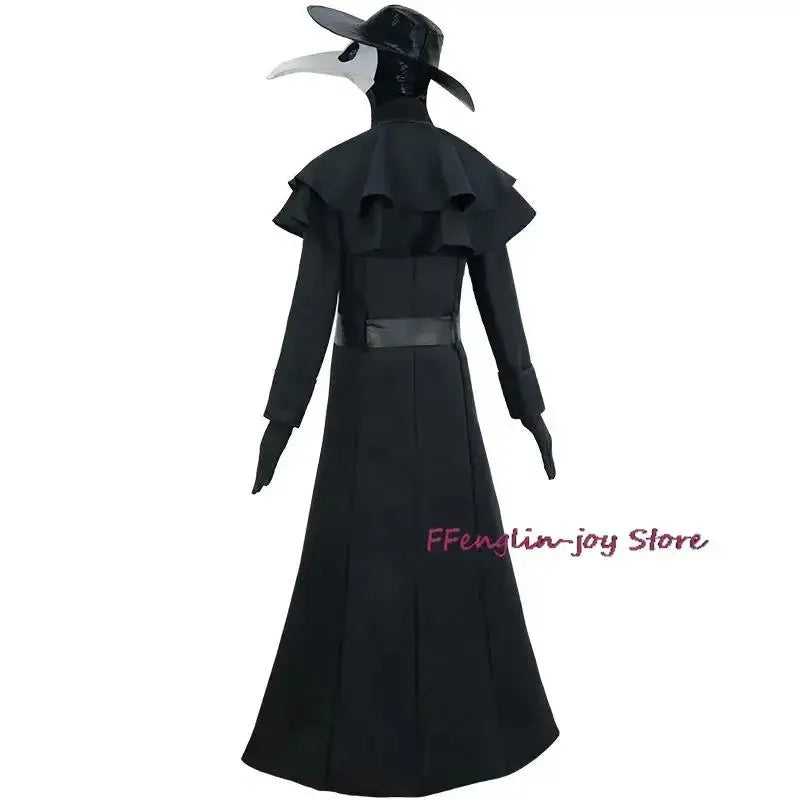 2025 New Halloween Medieval Hooded Robe Plague Doctor Costume Mask Hat for Men Monk Cosplay Steampunk Priest Horror Wizard C ❤ ❤ Novara Shop