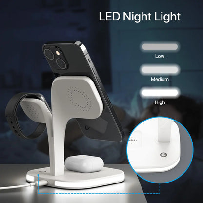 5-in-1 Magnetic Real Wireless Desktop Fast Charging Station 
