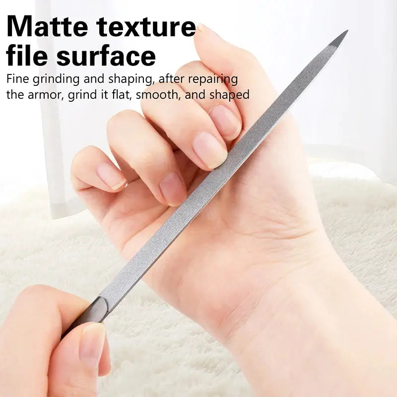 Professional Nail File Stainless Steel Polishing Block Sanding For Nail Manicure Supplies Tools Art Beauty Finger Toe Care Tool Novara Shop