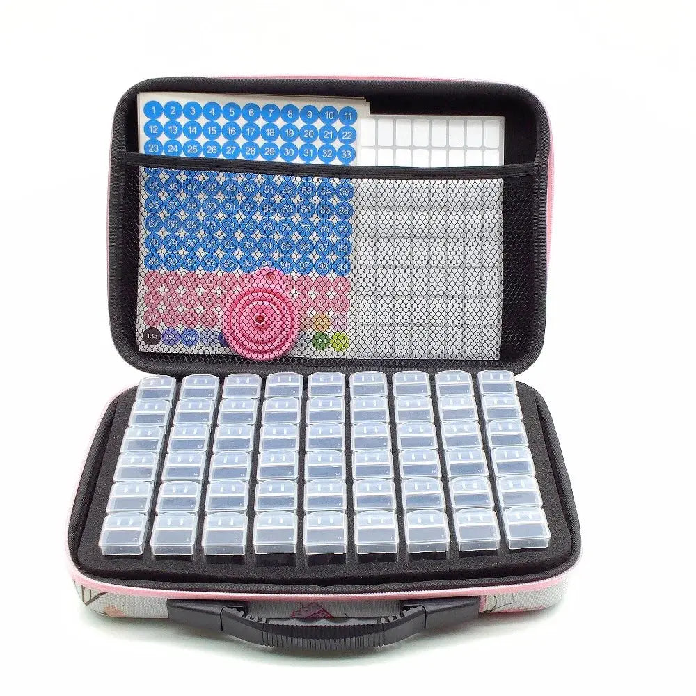 Diamond painting tools set of organizer bag nail art storage round bottle dispensing bag handbag Novara Shop