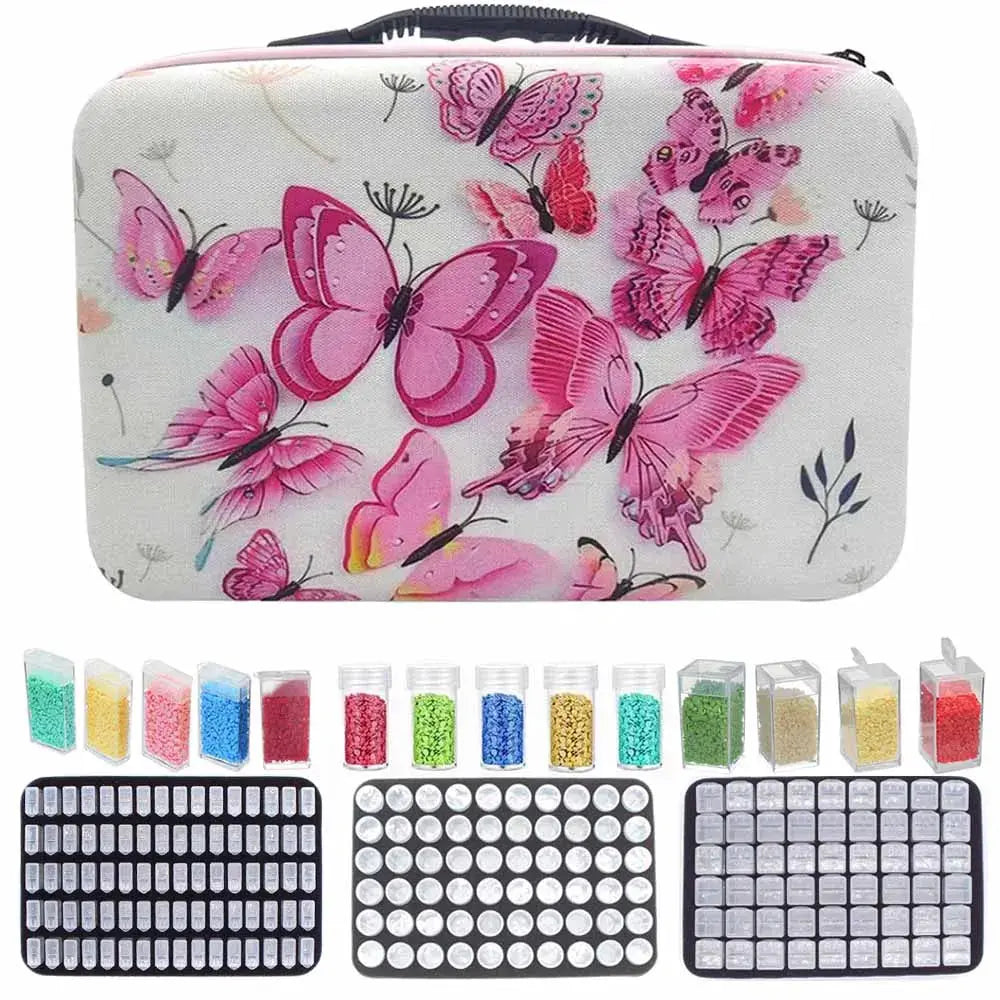Diamond painting tools set of organizer bag nail art storage round bottle dispensing bag handbag Novara Shop