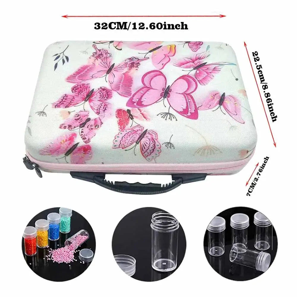 Diamond painting tools set of organizer bag nail art storage round bottle dispensing bag handbag Novara Shop