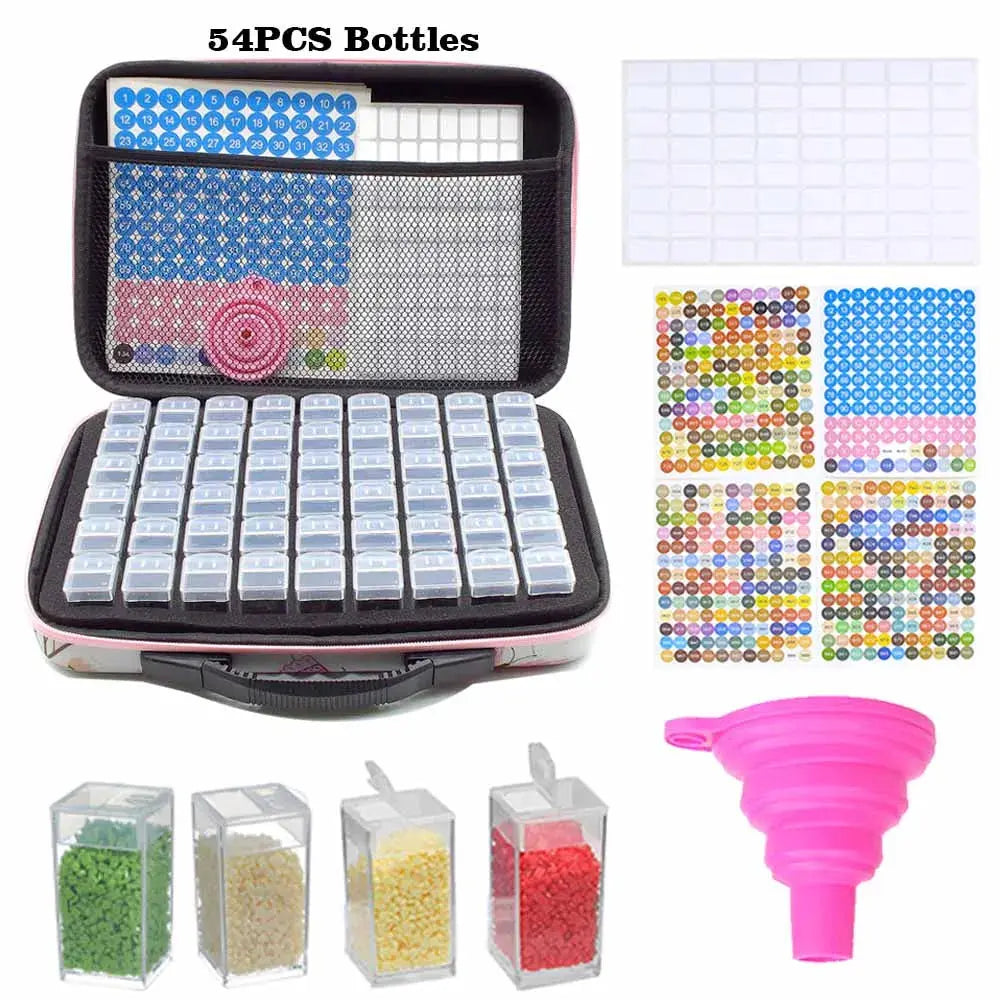 Diamond painting tools set of organizer bag nail art storage round bottle dispensing bag handbag Novara Shop