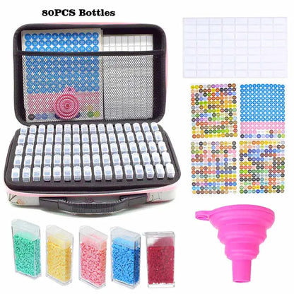 Diamond painting tools set of organizer bag nail art storage round bottle dispensing bag handbag Novara Shop