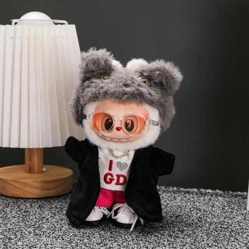 15-17cm Labubu Clothing Doll Suit Gd Concert Same Style Cat Headgear Hat Clothing Set Accessories Clothes Korean Idol Fans Gifts Novara Shop