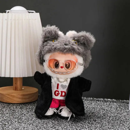 15-17cm Labubu Clothing Doll Suit Gd Concert Same Style Cat Headgear Hat Clothing Set Accessories Clothes Korean Idol Fans Gifts Novara Shop