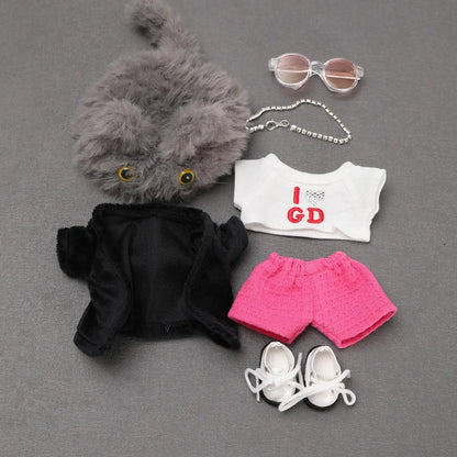 15-17cm Labubu Clothing Doll Suit Gd Concert Same Style Cat Headgear Hat Clothing Set Accessories Clothes Korean Idol Fans Gifts Novara Shop