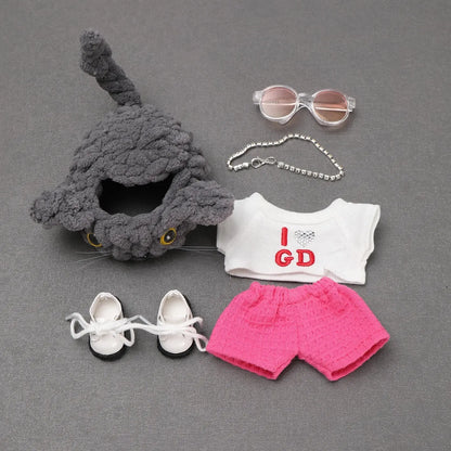 15-17cm Labubu Clothing Doll Suit Gd Concert Same Style Cat Headgear Hat Clothing Set Accessories Clothes Korean Idol Fans Gifts Novara Shop