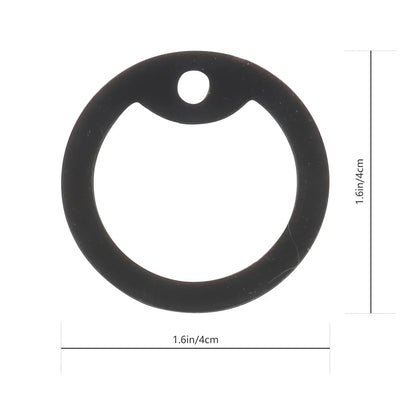 14Pcs Dog Tag Hoop Silicone Ring Pet Name Tag Circle Mute Id