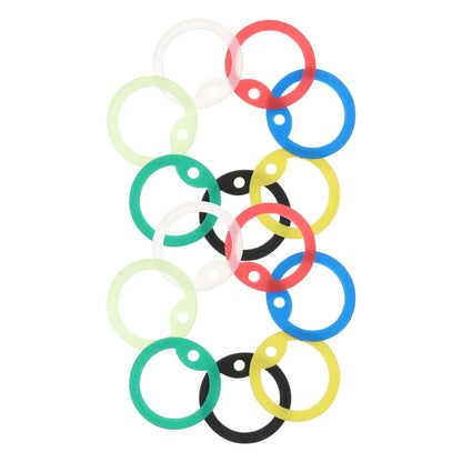 14Pcs Dog Tag Hoop Silicone Ring Pet Name Tag Circle Mute Id