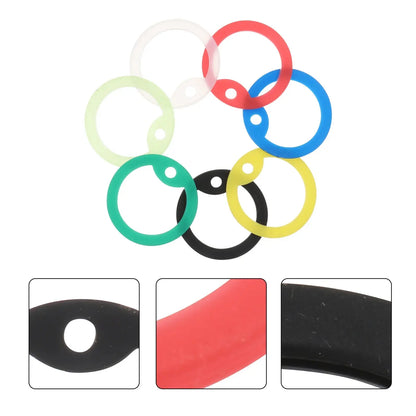 14Pcs Dog Tag Hoop Silicone Ring Pet Name Tag Circle Mute Id