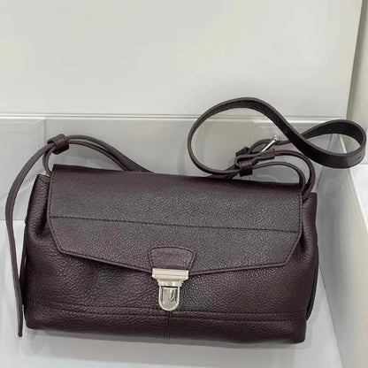 2025 New Vintage Street Trend Brand Hot Selling High Quality Vegetable-Tanned Cowhide Crossbody Bag Luxury Designer Novara Shop