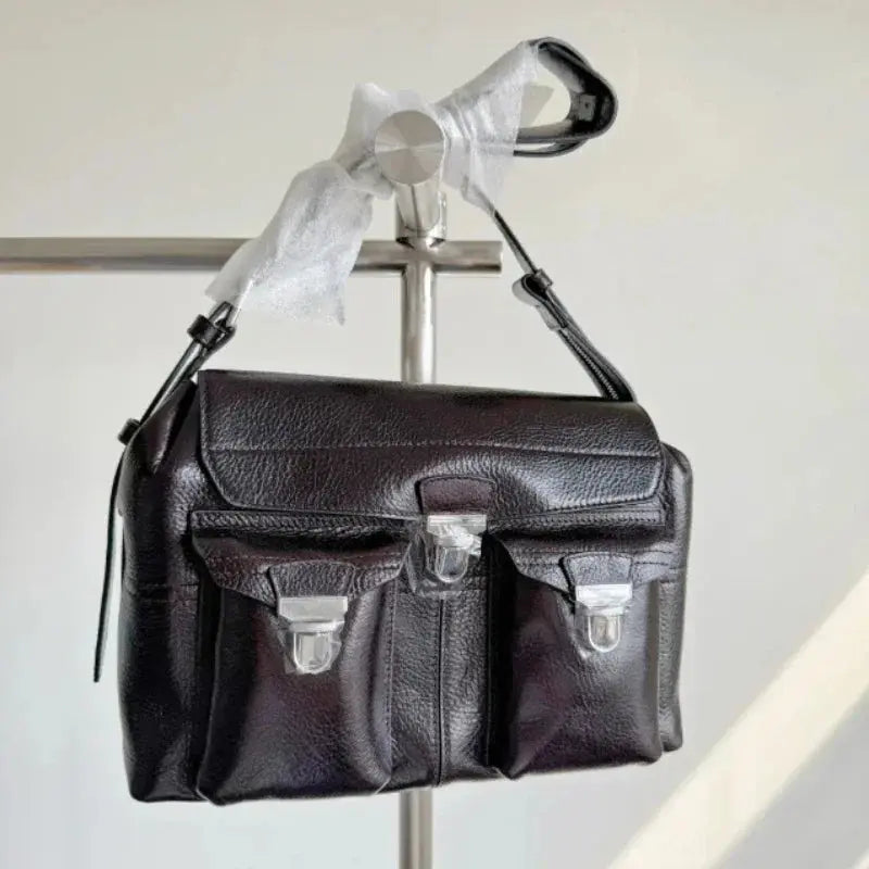 2025 New Vintage Street Trend Brand Hot Selling High Quality Vegetable-Tanned Cowhide Crossbody Bag Luxury Designer Novara Shop