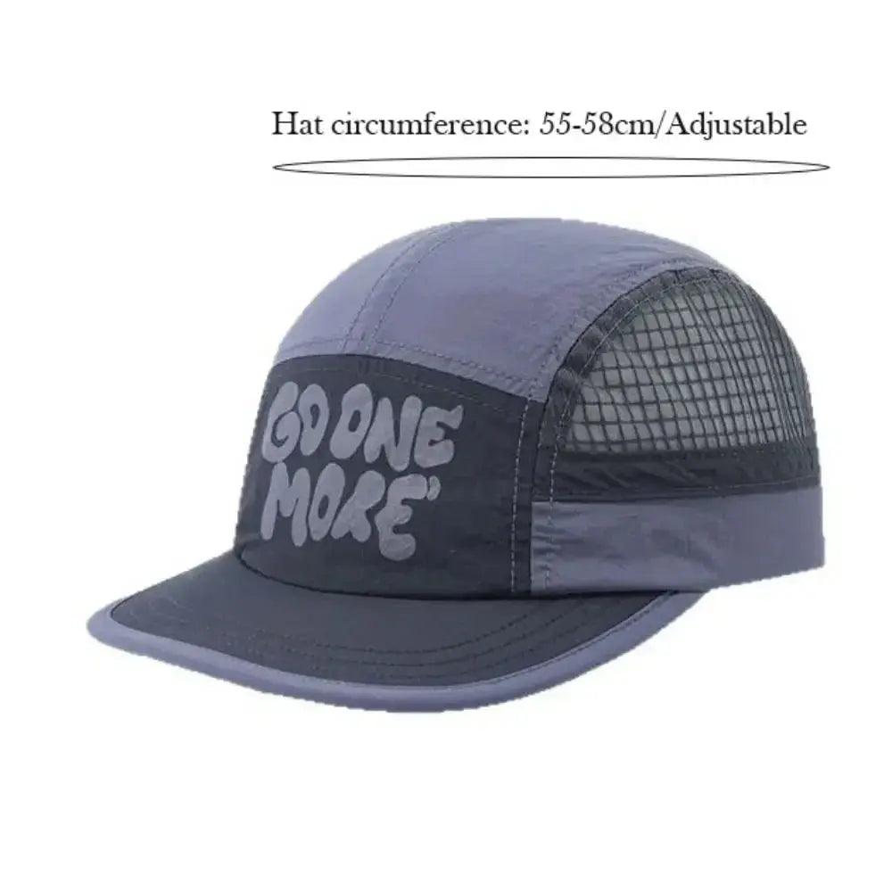 Letter Printing Quick-drying Hat Drawstring Design Japanese Style Short Brim Baseball Cap Thin Adjustable Sun Visor Cap Unisex Novara Shop