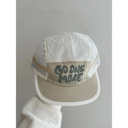 Letter Printing Quick-drying Hat Drawstring Design Japanese Style Short Brim Baseball Cap Thin Adjustable Sun Visor Cap Unisex Novara Shop