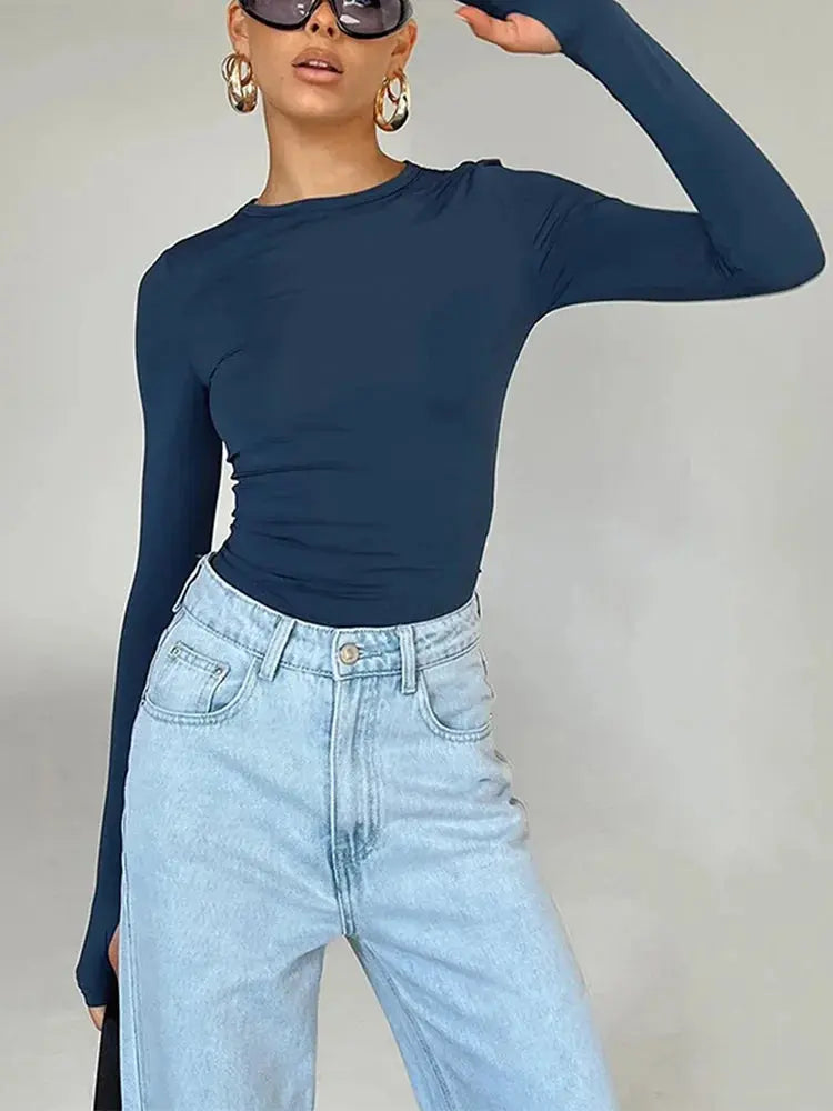 Long Sleeve Crop Top | Crew Neck Crop Top | Novara Shop