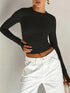 Long Sleeve Crop Top | Crew Neck Crop Top | Novara Shop
