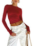 Long Sleeve Crop Top | Crew Neck Crop Top | Novara Shop