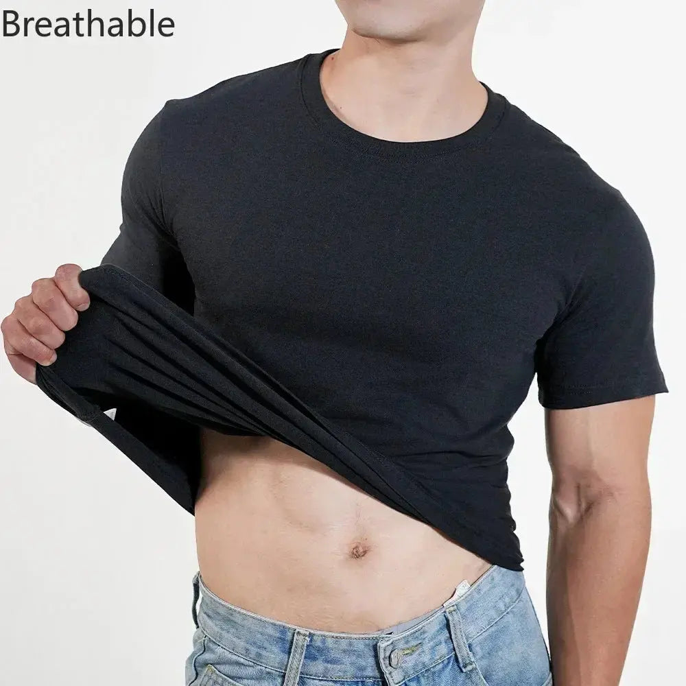 Men T shirts Polyester Thin Short-sleeve Tee Fitness Muscle Joggers Bodybuilding Quick Dry tshirt Male Gym Clothes Oversize tops Novara Shop