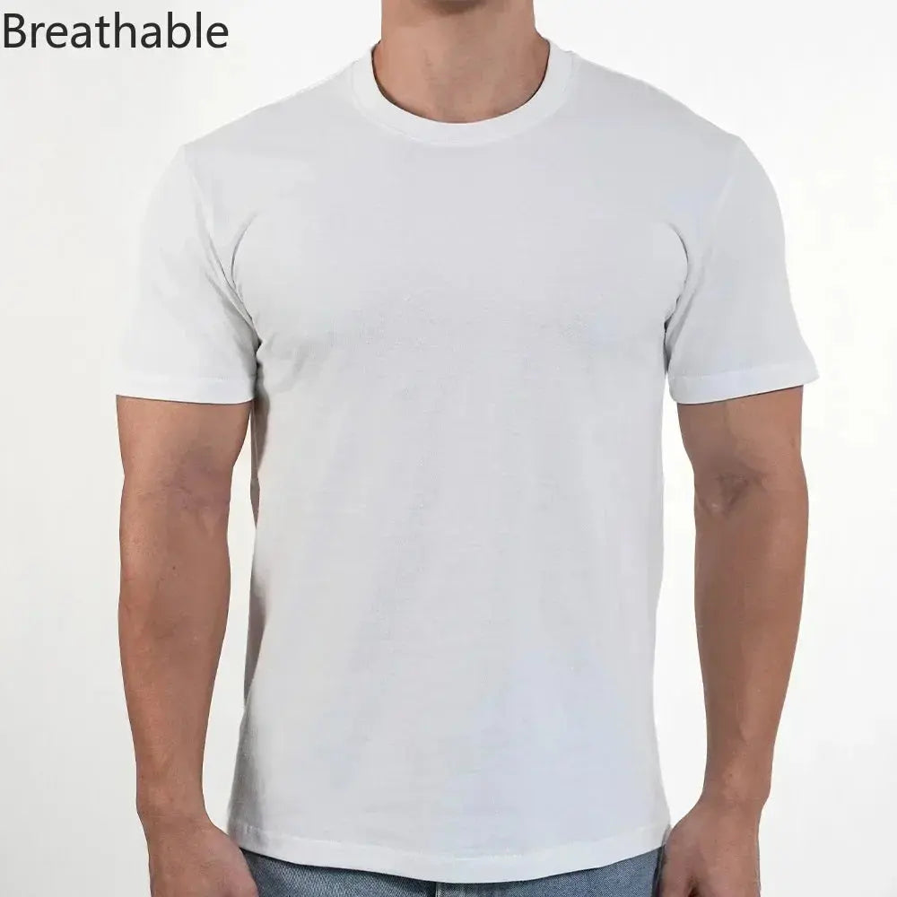 Men T shirts Polyester Thin Short-sleeve Tee Fitness Muscle Joggers Bodybuilding Quick Dry tshirt Male Gym Clothes Oversize tops Novara Shop