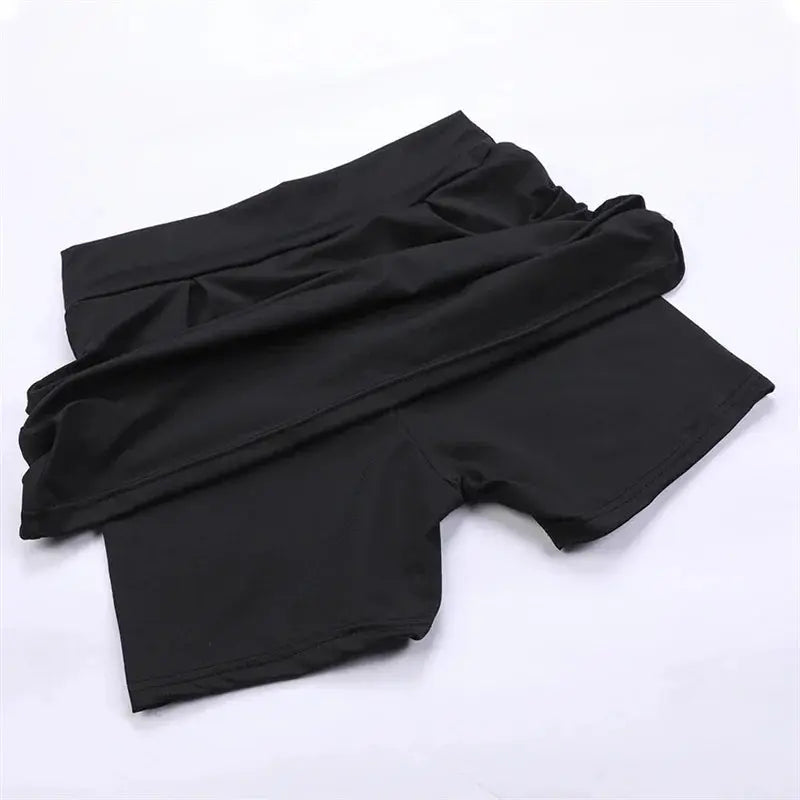 Summer Women Sprints Tennis Dance Fitness Short Skirts Quick Drying Solid Female Lining High Waist Mini Skirts Shorts DF4987 Novara Shop