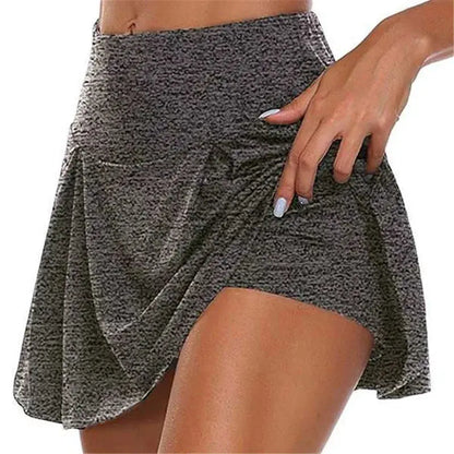 Summer Women Sprints Tennis Dance Fitness Short Skirts Quick Drying Solid Female Lining High Waist Mini Skirts Shorts DF4987 Novara Shop