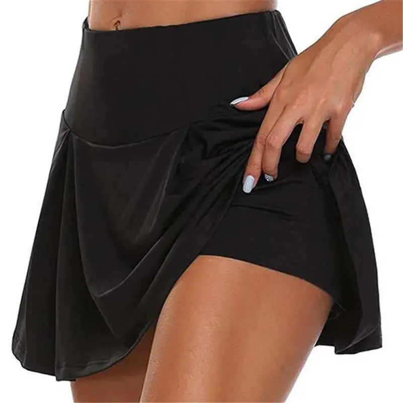 Summer Women Sprints Tennis Dance Fitness Short Skirts Quick Drying Solid Female Lining High Waist Mini Skirts Shorts DF4987 Novara Shop