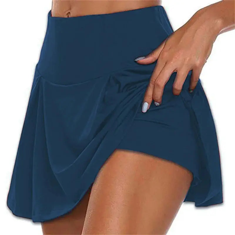 Summer Women Sprints Tennis Dance Fitness Short Skirts Quick Drying Solid Female Lining High Waist Mini Skirts Shorts DF4987 Novara Shop