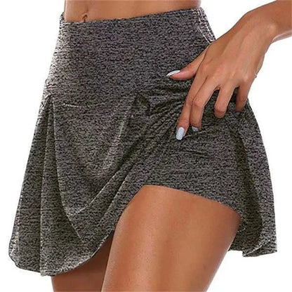 Summer Women Sprints Tennis Dance Fitness Short Skirts Quick Drying Solid Female Lining High Waist Mini Skirts Shorts DF4987 Novara Shop