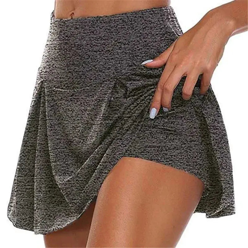 Summer Women Sprints Tennis Dance Fitness Short Skirts Quick Drying Solid Female Lining High Waist Mini Skirts Shorts DF4987 Novara Shop