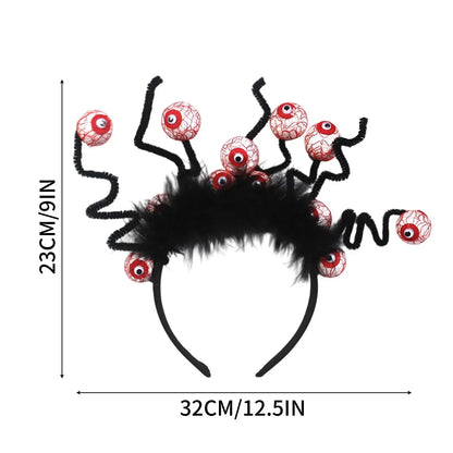 Halloween Eyeball Headband Creepy Party Hair Accessory Gothic Festival Costume Prop Spooky Hair Clip Horror Cosplay Decoration Novara Shop
