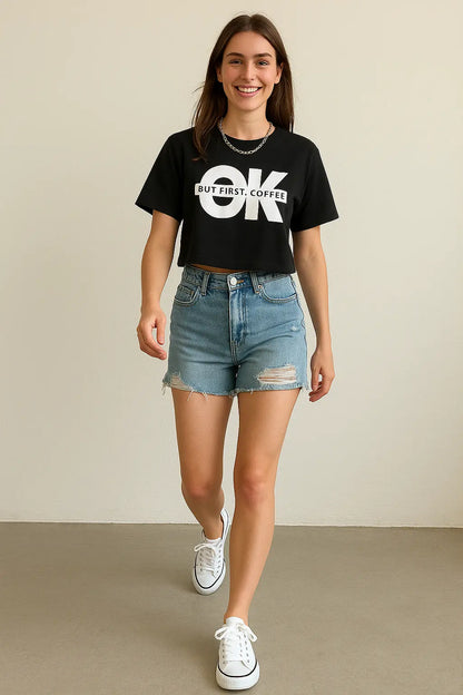 OK Coffee Crop Tee Women