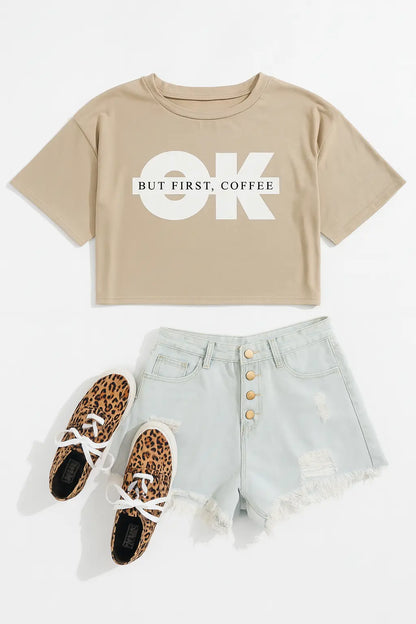 OK Coffee Crop Tee Women