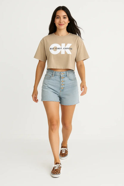 OK Coffee Crop Tee Women