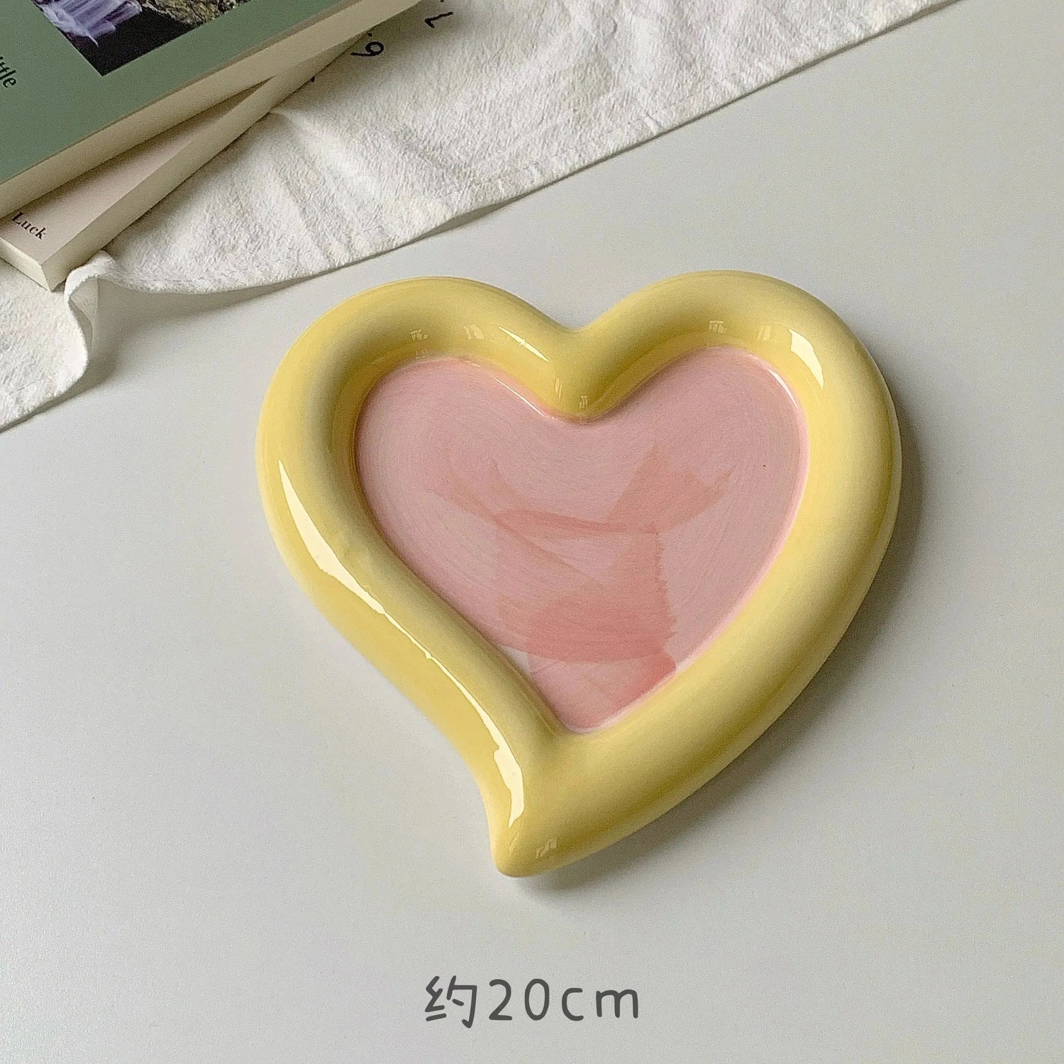 Hand Drawn Star Shaped Heart Plate Cat Bowl Cute Cartoon Don