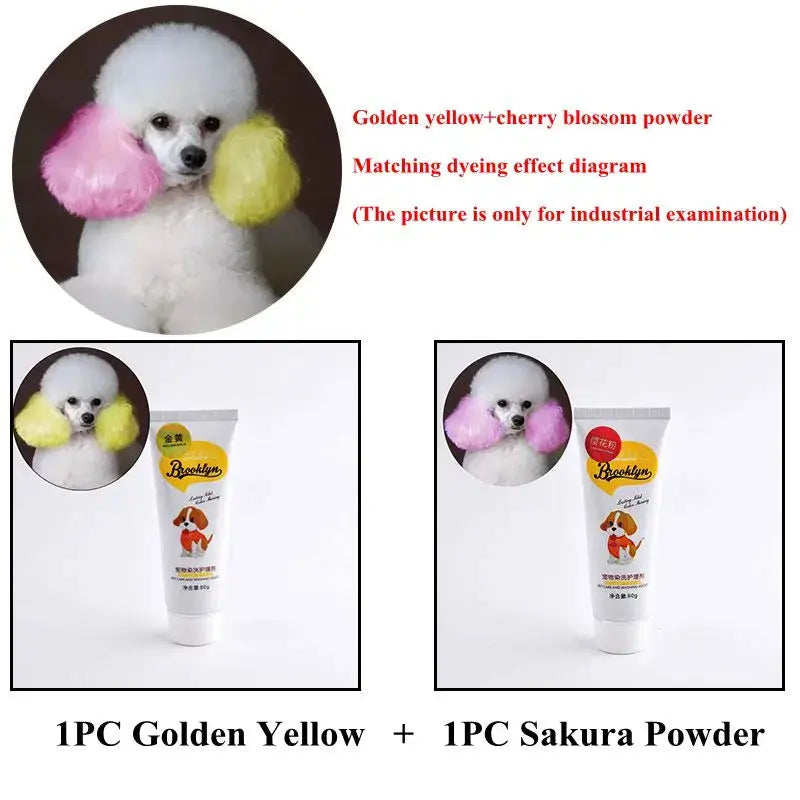 Pet Dye Cream  80g Semi Permanent High Pigmented Colorful Do