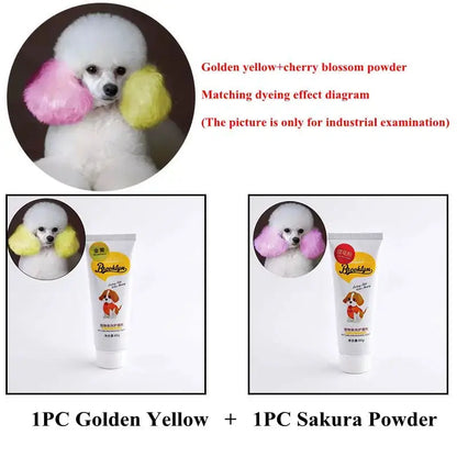 Pet Dye Cream  80g Semi Permanent High Pigmented Colorful Do
