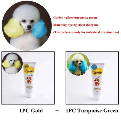 Pet Dye Cream  80g Semi Permanent High Pigmented Colorful Do