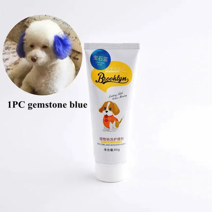 Pet Dye Cream  80g Semi Permanent High Pigmented Colorful Do