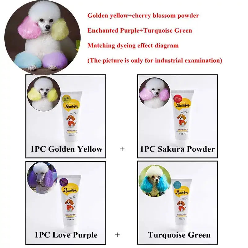 Pet Dye Cream  80g Semi Permanent High Pigmented Colorful Do