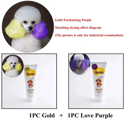 Pet Dye Cream  80g Semi Permanent High Pigmented Colorful Do