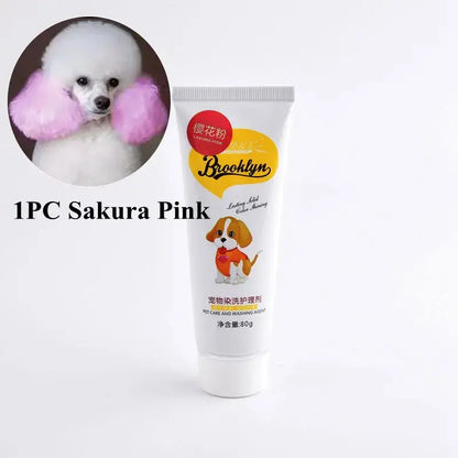 Pet Dye Cream  80g Semi Permanent High Pigmented Colorful Do