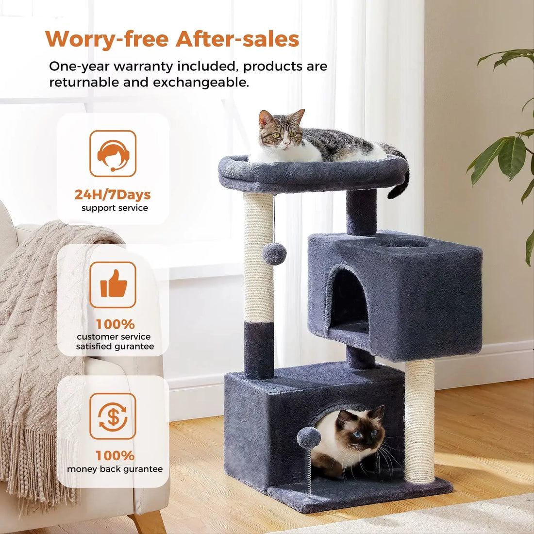Large Cat Tree | Indoor Cat Tower | Novara Shop
