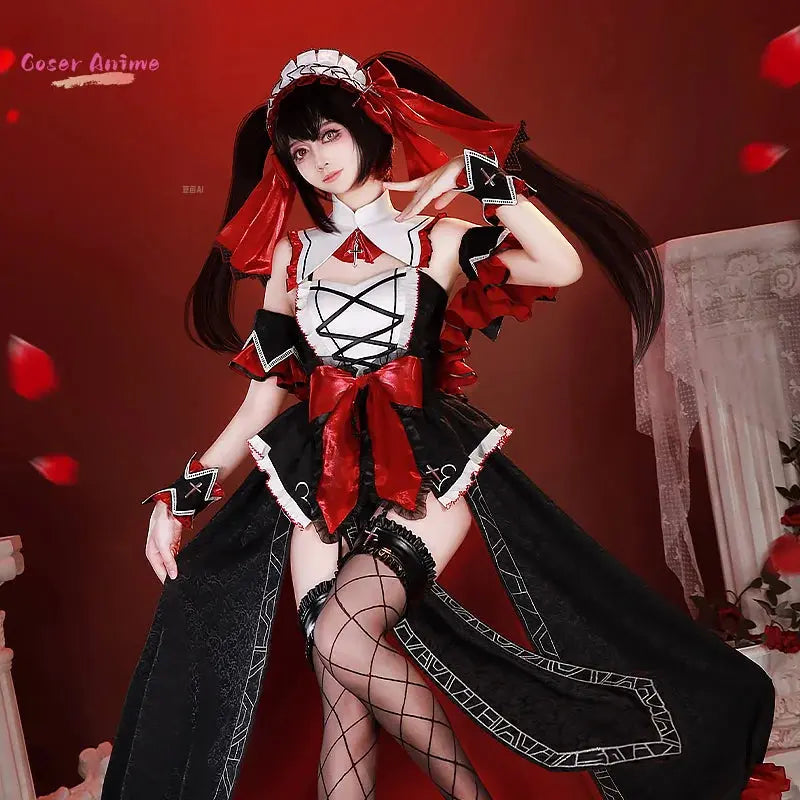 Anime DATE A LIVE Tokisaki Kurumi Cosplay Costume Uniform Halloween Carnival Party Christmas Play Role Clothes Clothing Novara Shop